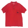 CELINE セリーヌ オールド 馬車 ロゴ刺繍 ポケット付き 半袖 ポロシャツ レッド系 L【中古】