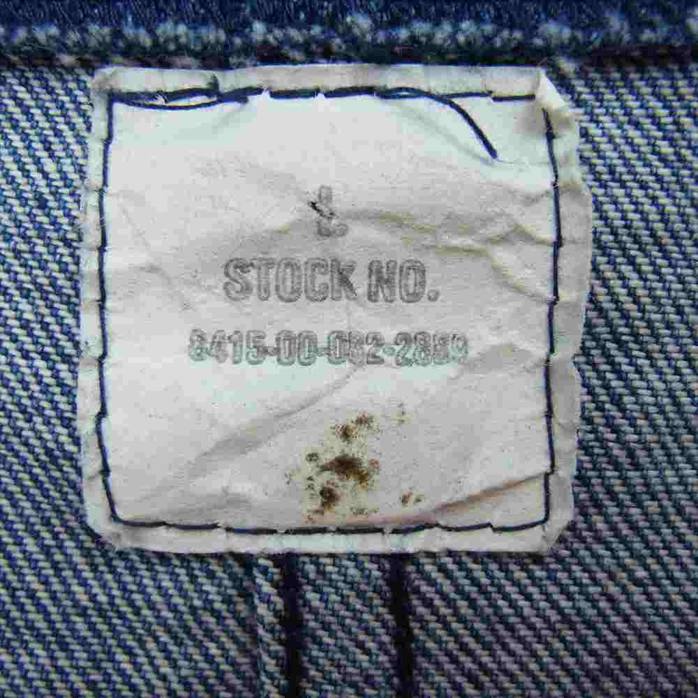 ミリタリー U.S.MILITARY COAT, SHOOTERS BLUE DENIM JACKET シューティング デニムジャケット インディゴブルー系 L【中古】