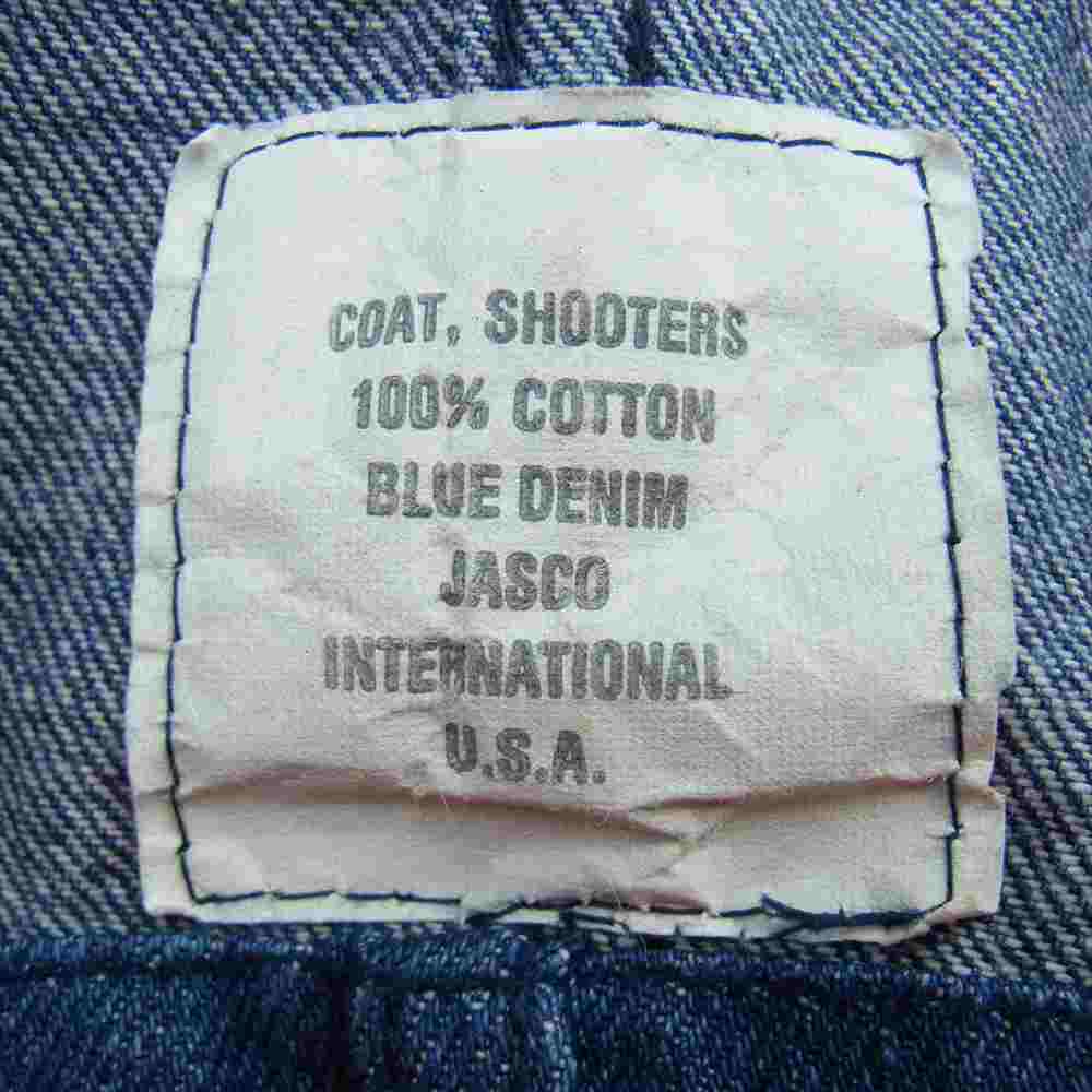 ミリタリー U.S.MILITARY COAT, SHOOTERS BLUE DENIM JACKET シューティング デニムジャケット インディゴブルー系 L【中古】