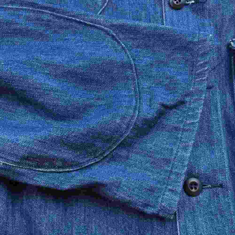 ミリタリー U.S.MILITARY COAT, SHOOTERS BLUE DENIM JACKET シューティング デニムジャケット インディゴブルー系 L【中古】