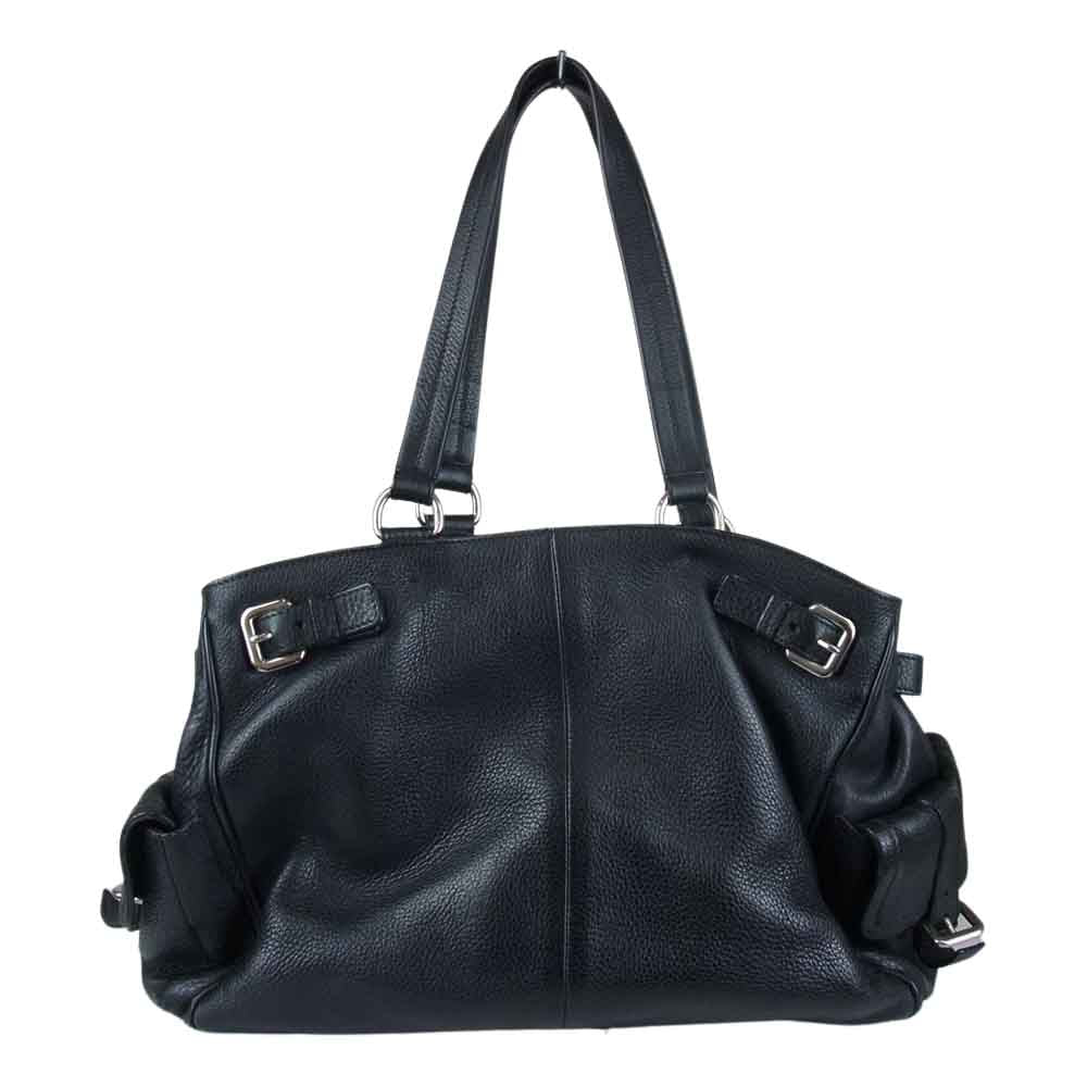 PRADA プラダ BR3235 VIT.DAINO コインケース付き レザー 2way ショルダーバッグ ブラック系【中古】