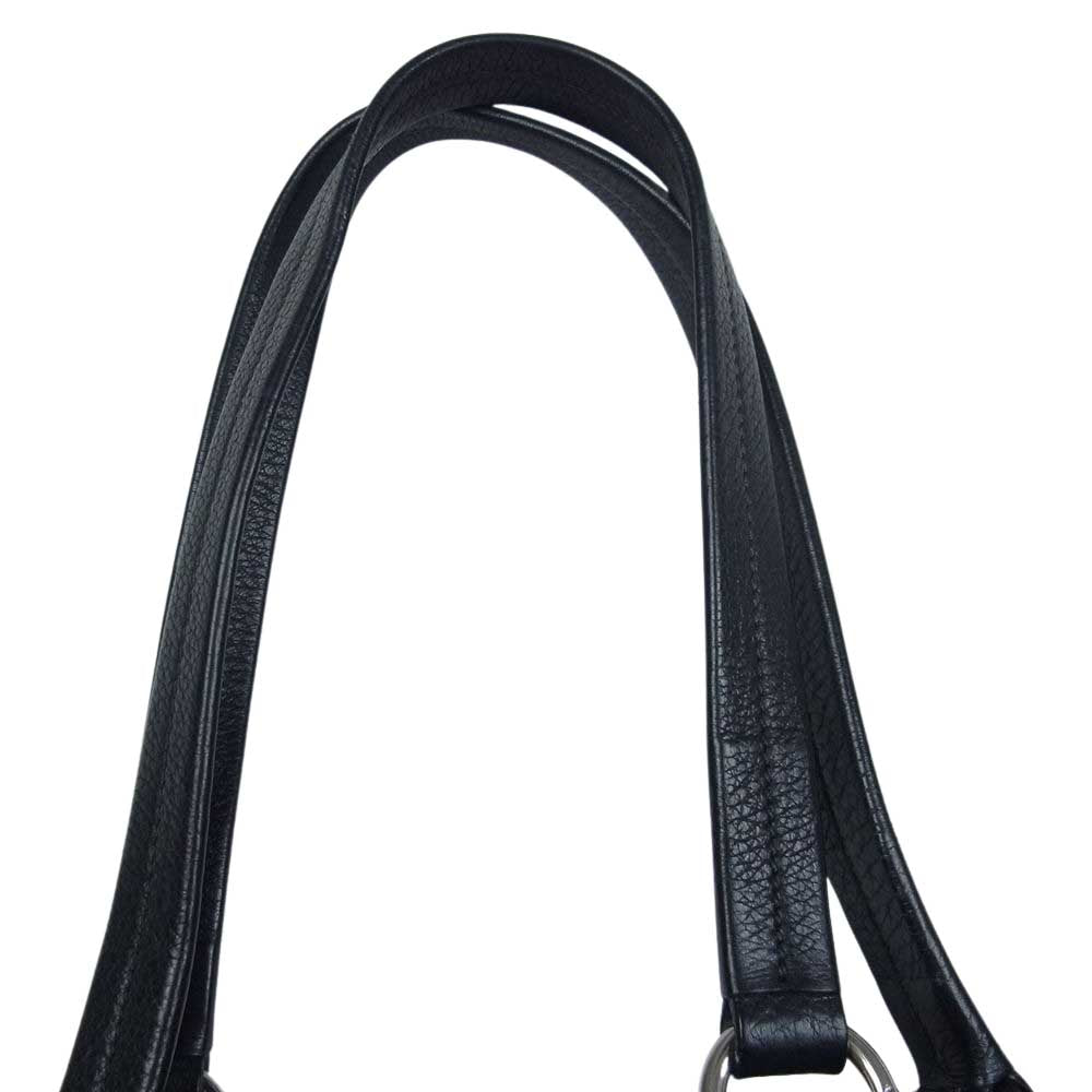 PRADA プラダ BR3235 VIT.DAINO コインケース付き レザー 2way ショルダーバッグ ブラック系【中古】