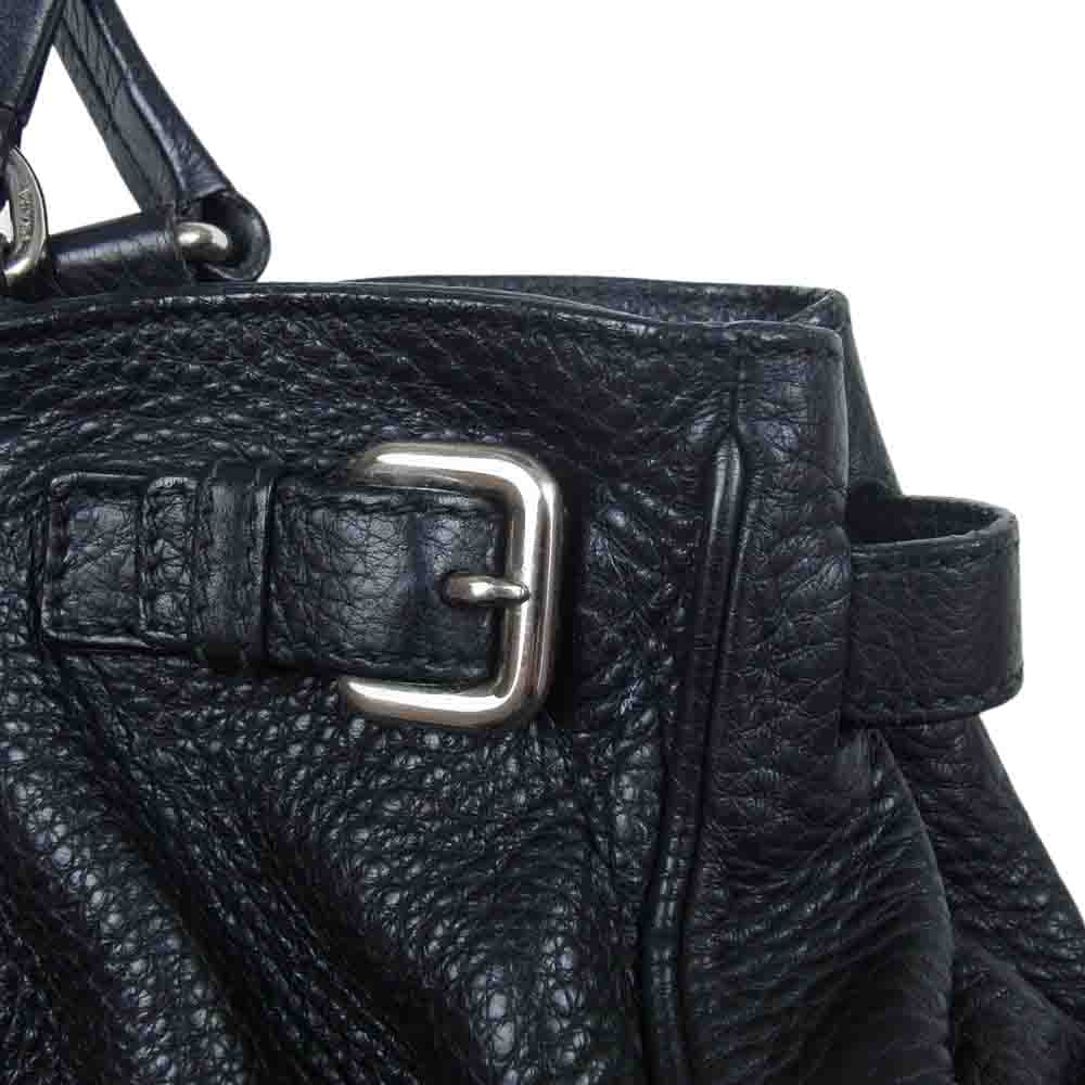 PRADA プラダ BR3235 VIT.DAINO コインケース付き レザー 2way ショルダーバッグ ブラック系【中古】