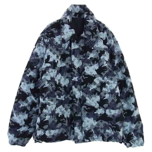 LOUIS VUITTON ルイ・ヴィトン 20AW RM202M NIS HJB05W 国内正規品 リバーシブル カモ ダブルフェイス コーチジャケット  ネイビー系 48【中古】