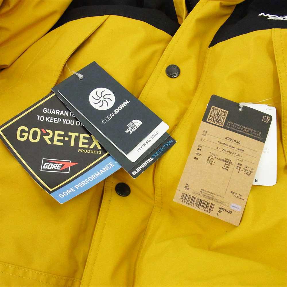 THE NORTH FACE ノースフェイス ND91930 Mountain Down Jacket マウンテン ダウン ジャケット イエロー系 L【新古品】【未使用】【中古】