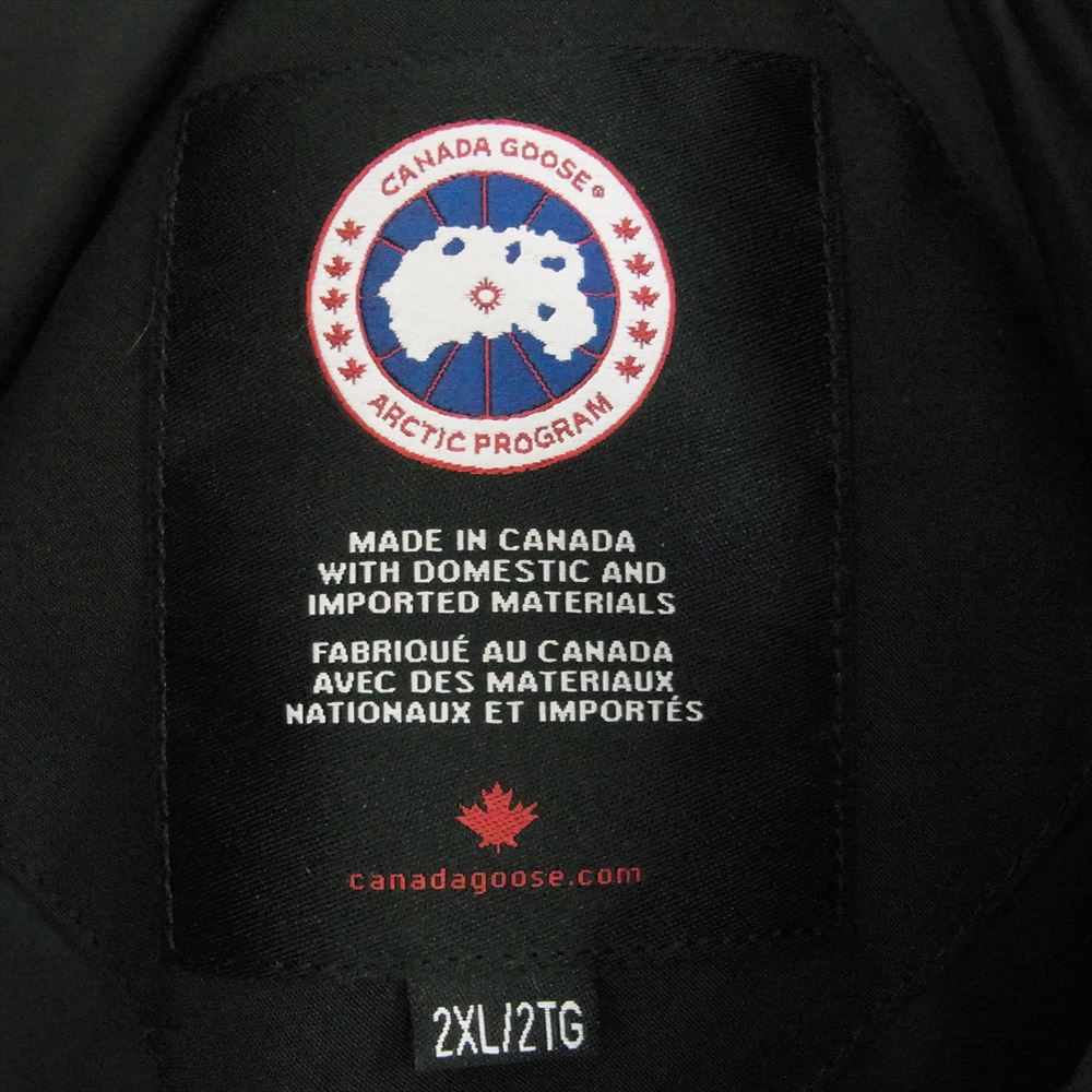 CANADA GOOSE カナダグース 3438JM 国内正規品 サザビーリーグタグ Jasper Parka Heritage ジャスパー ダウン ジャケット ブラック系 XXL【中古】