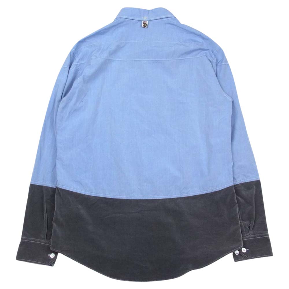 VISVIM ビズビム VS0001713 BIGHORN SHIRT L/S ベロア切替 シャツ インディゴブルー系 M【中古】