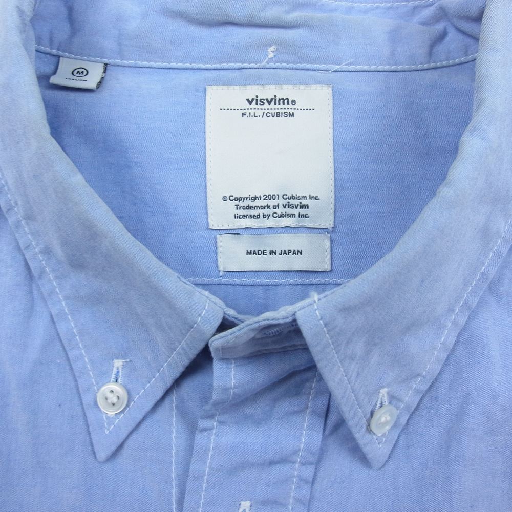 VISVIM ビズビム VS0001713 BIGHORN SHIRT L/S ベロア切替 シャツ インディゴブルー系 M【中古】