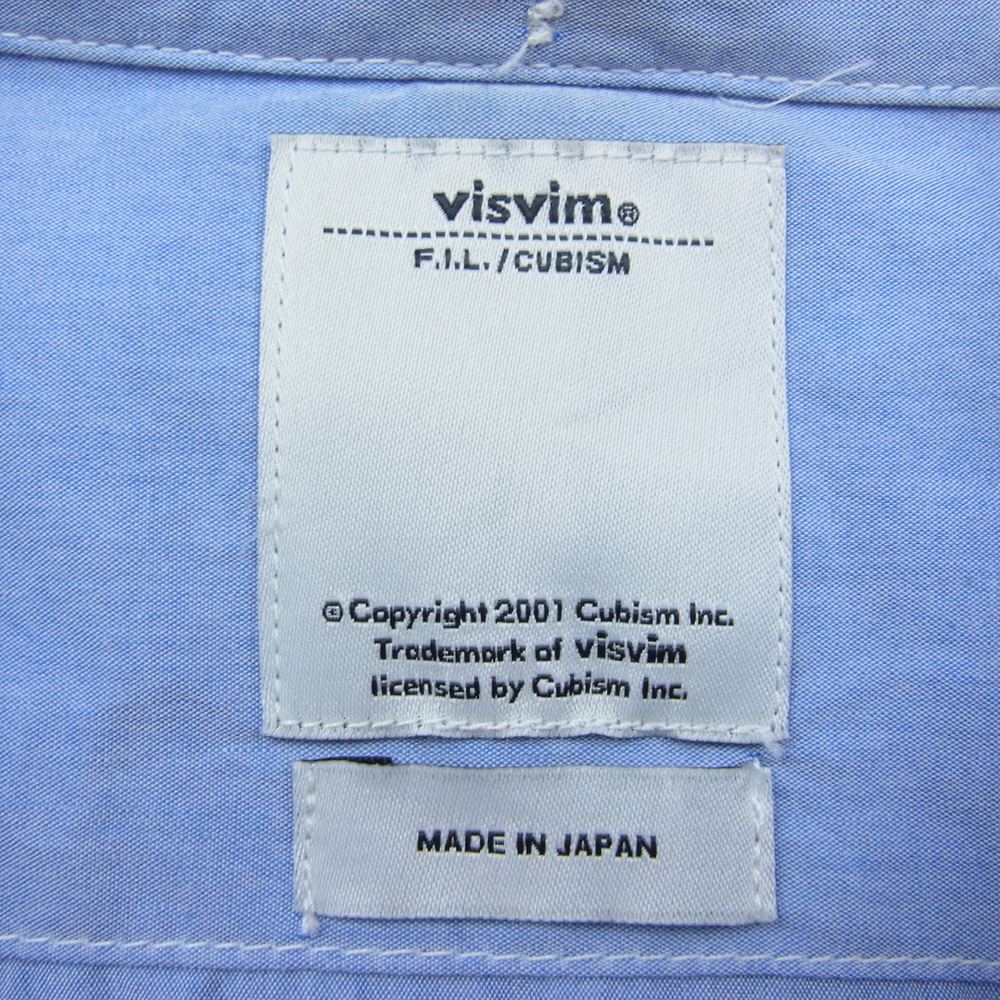 VISVIM ビズビム VS0001713 BIGHORN SHIRT L/S ベロア切替 シャツ インディゴブルー系 M【中古】