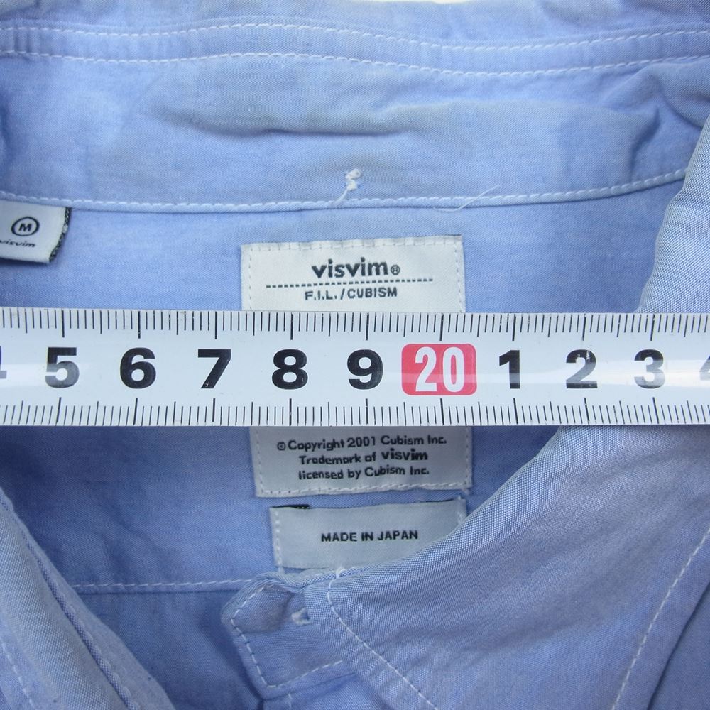 VISVIM ビズビム VS0001713 BIGHORN SHIRT L/S ベロア切替 シャツ インディゴブルー系 M【中古】