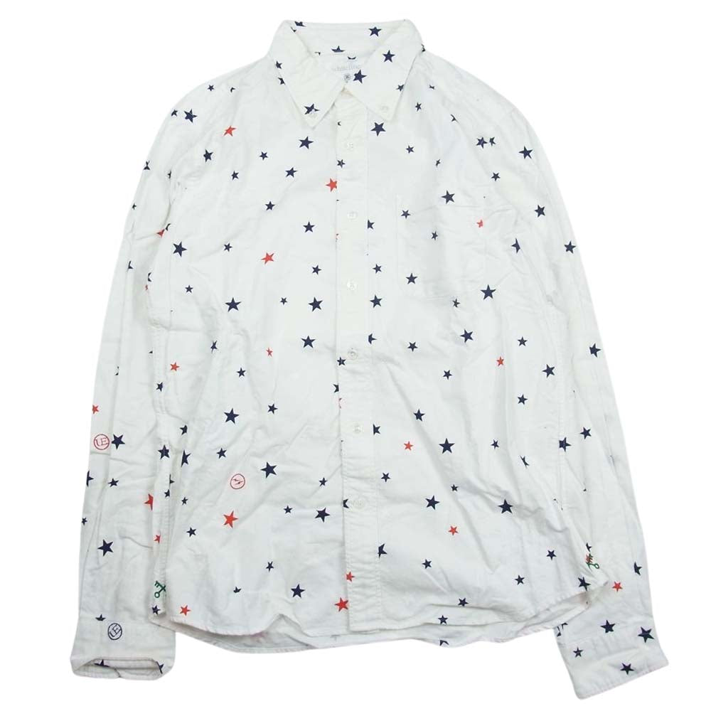 uniform experiment ユニフォームエクスペリメント UE-110040 スター総柄 長袖 シャツ ホワイト系 2【中古】