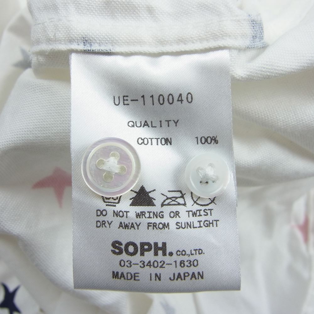 uniform experiment ユニフォームエクスペリメント UE-110040 スター総柄 長袖 シャツ ホワイト系 2【中古】