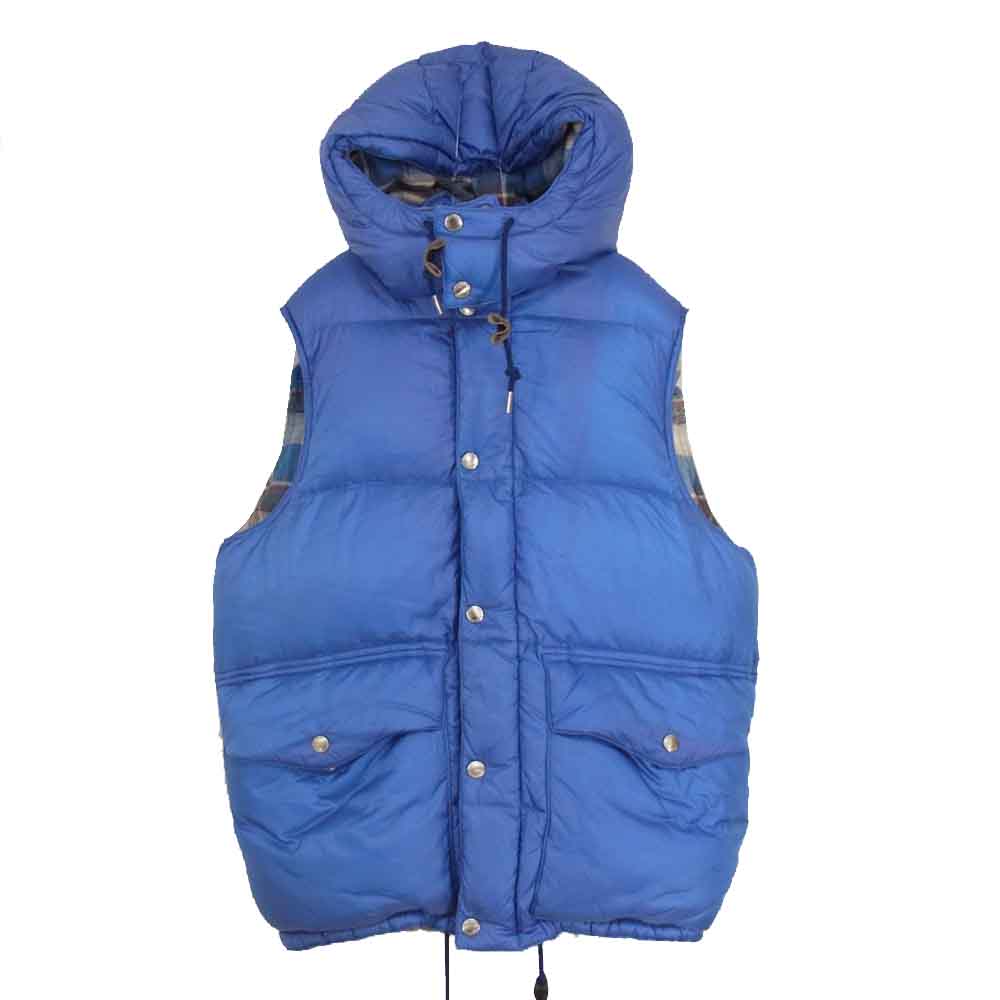 SOPHNET. ソフネット SOPH-112050 裏地チェック リバーシブル ダウン ベスト ブルー系 M【中古】