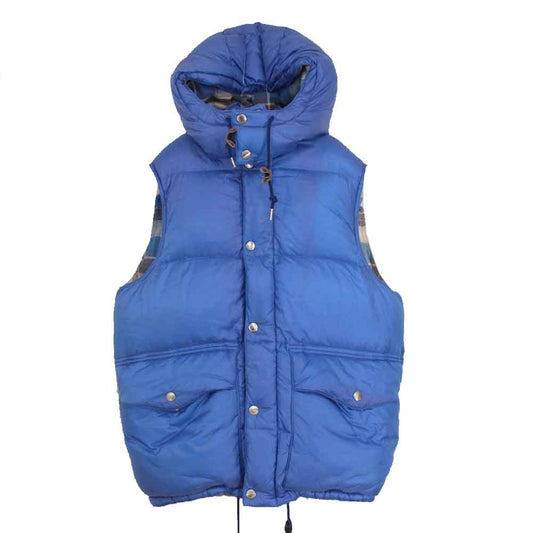 SOPHNET. ソフネット SOPH-112050 裏地チェック リバーシブル ダウン ベスト ブルー系 M【中古】