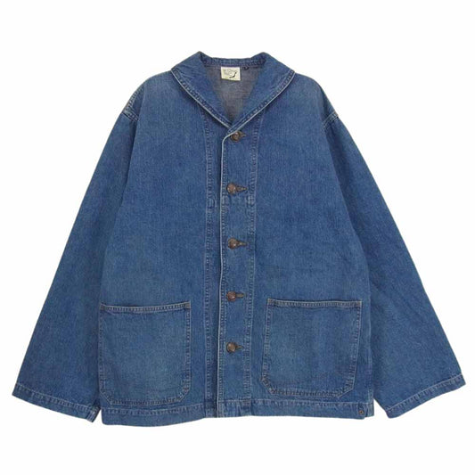 orSlow オアスロウ US NAVY SHAWL COLLAR JACKET USED デニム ショールカラー ジャケット ユーズド加工 インディゴブルー系 2【中古】
