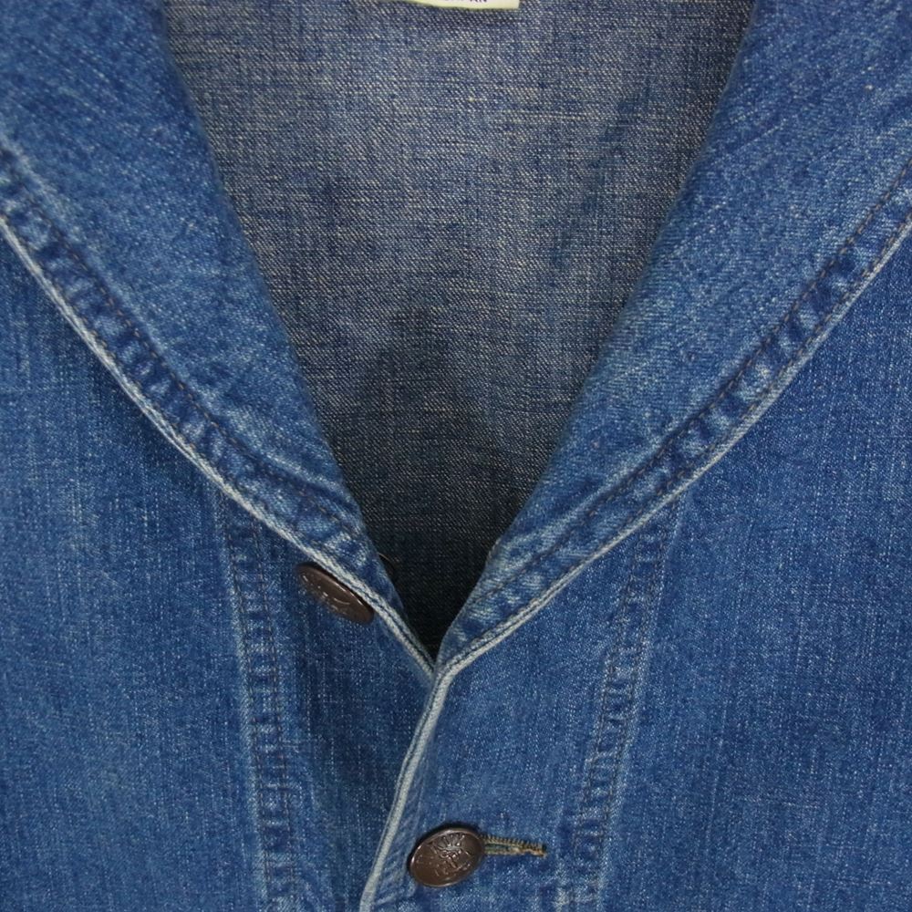 orSlow オアスロウ US NAVY SHAWL COLLAR JACKET USED デニム ショールカラー ジャケット ユーズド加工 インディゴブルー系 2【中古】