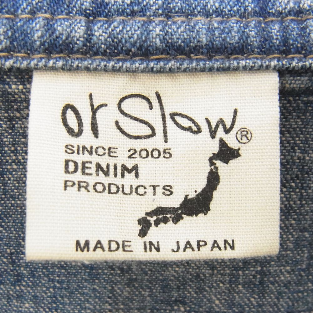 orSlow オアスロウ US NAVY SHAWL COLLAR JACKET USED デニム ショールカラー ジャケット ユーズド加工 インディゴブルー系 2【中古】