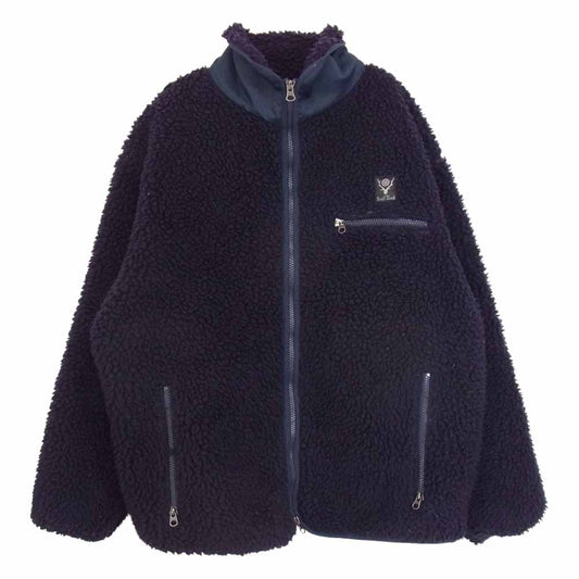 サウスツー ウエストエイト Piping Jacket パイピング ジャケット パイル フリース ネイビー系 XS【中古】
