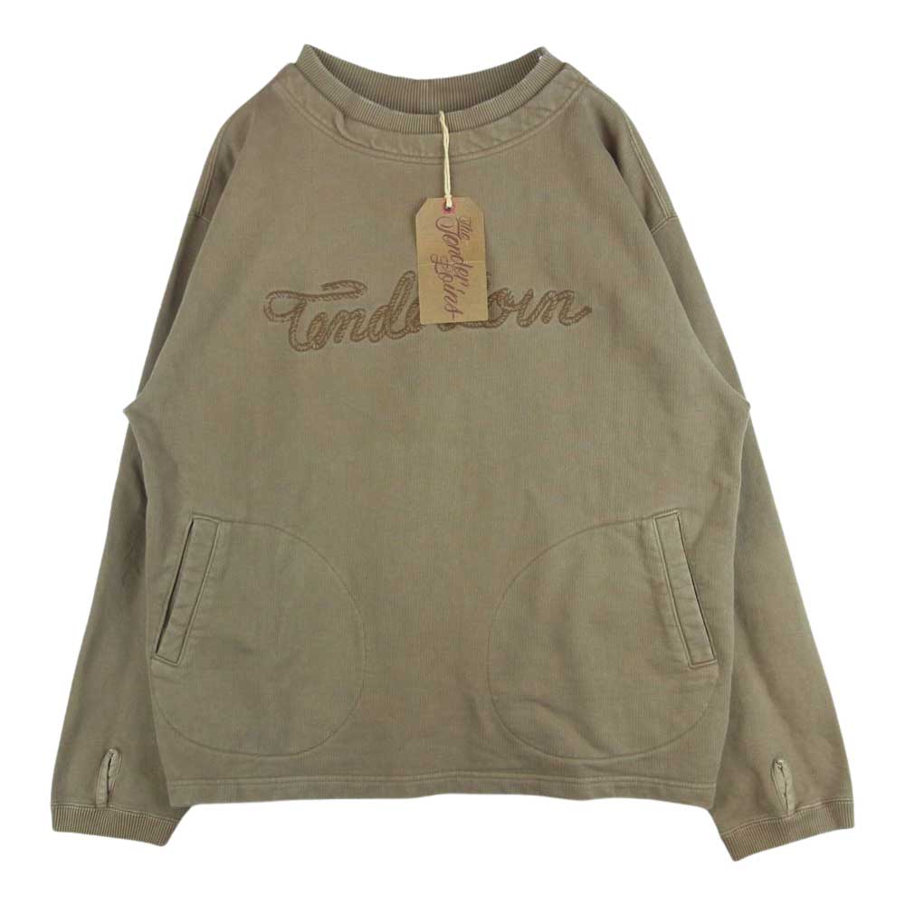 TENDERLOIN テンダーロイン CREW NECK SWEAT クルー ネック スウェット ダブルネック 日本製 ブラウン系 M【美品】【中古】