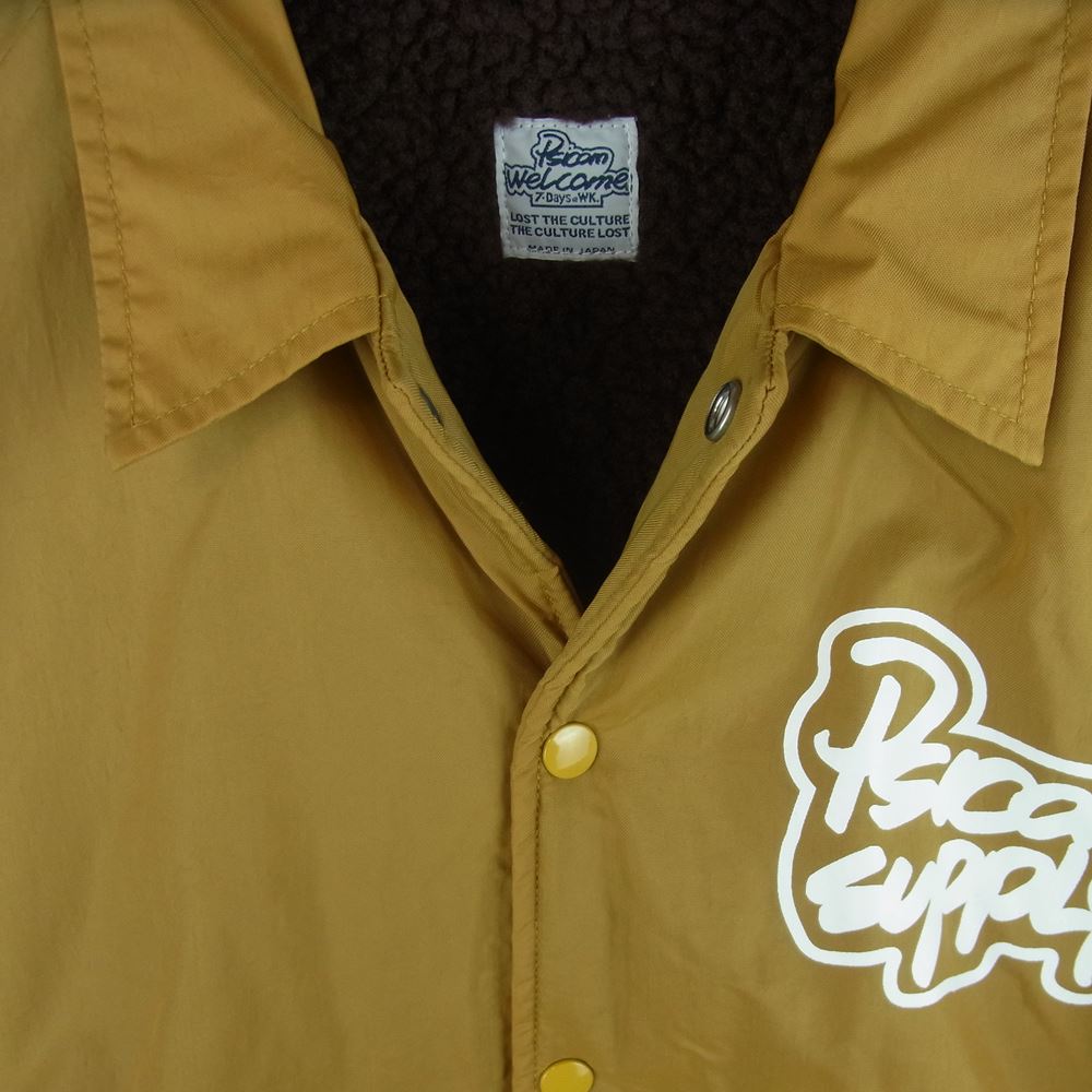 Psicom サイコム BOA COACH JKT SUPPLY ボア コーチ ジャケット ナイロン 日本製 ブラウン系 M【美品】【中古】