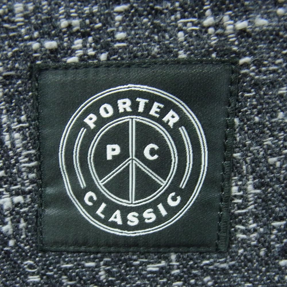 PORTER CLASSIC ポータークラシック PEELED CLOTH CROPPED PANTS ピールドクロス クロップド パンツ 日本製 グレー系 M【中古】