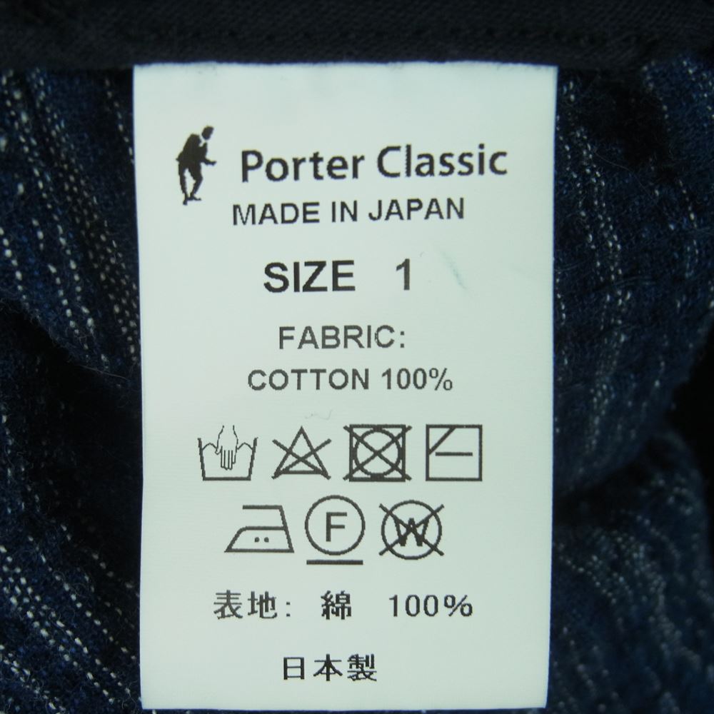 PORTER CLASSIC ポータークラシック 19AW KASURI SMOCK INDIGO 絣 カスリ スモック インディゴ プルオーバー ジャケット シャツ インディゴブルー系 1【中古】