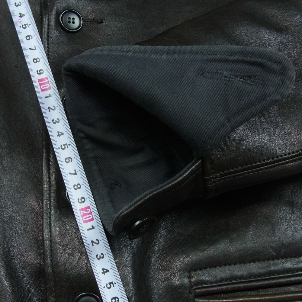 WAREHOUSE ウエアハウス 馬革 ホースハイド カーコート レザー ジャケット 日本製 ブラック系 36【中古】