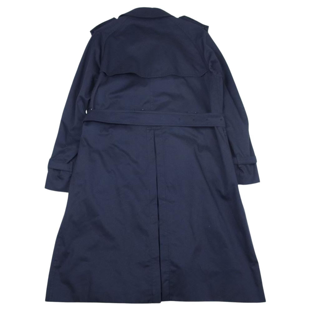 BURBERRY LONDON バーバリー ロンドン MCL4460 裏地ノバチェック コットンギャバジン ベルテッド トレンチコート ネイビー系 48【中古】