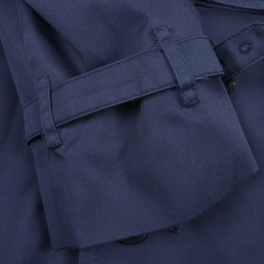 BURBERRY LONDON バーバリー ロンドン MCL4460 裏地ノバチェック コットンギャバジン ベルテッド トレンチコート ネイビー系 48【中古】