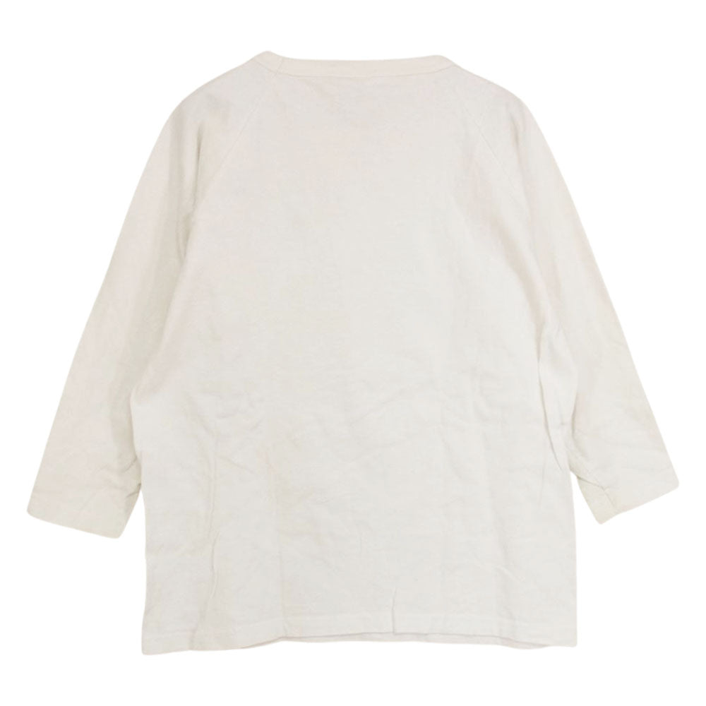 Champion チャンピオン T1011 USA製 長袖 Tシャツ ホワイト系 M【中古】