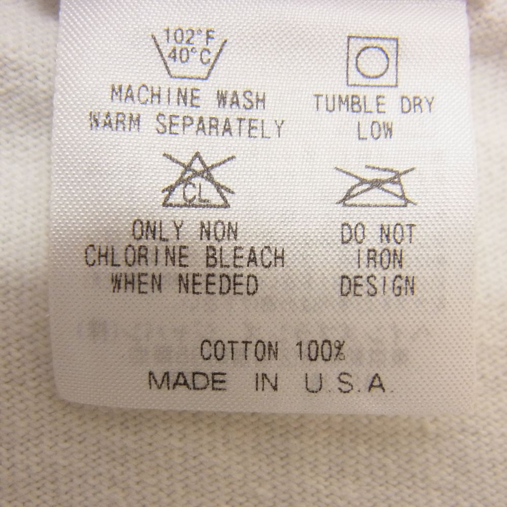 Champion チャンピオン T1011 USA製 長袖 Tシャツ ホワイト系 M【中古】