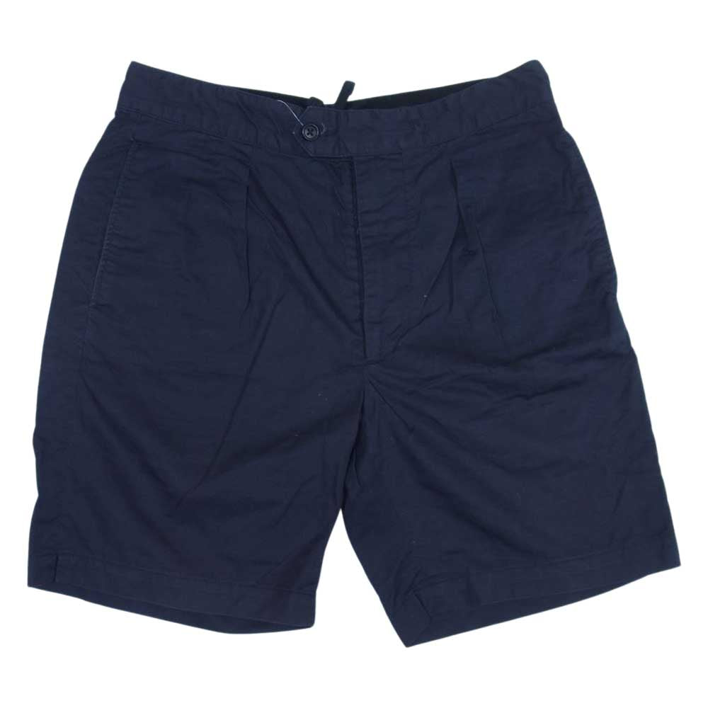 Engineered Garments エンジニアードガーメンツ ワンタック ウール ハーフ パンツ ネイビー系 XS【中古】