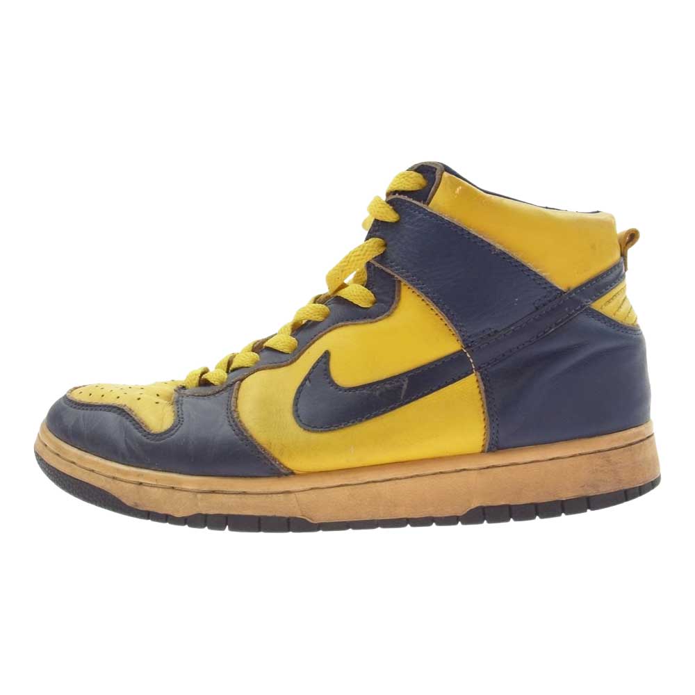 NIKE ナイキ 630335-471 【観賞用】DUNK HIGH LE ダンク ハイ リミテッドエディション ミシガン スニーカー イエロー系 27.5cm【中古】