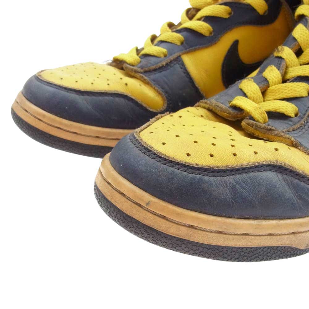 NIKE ナイキ 630335-471 【観賞用】DUNK HIGH LE ダンク ハイ リミテッドエディション ミシガン スニーカー イエロー系 27.5cm【中古】