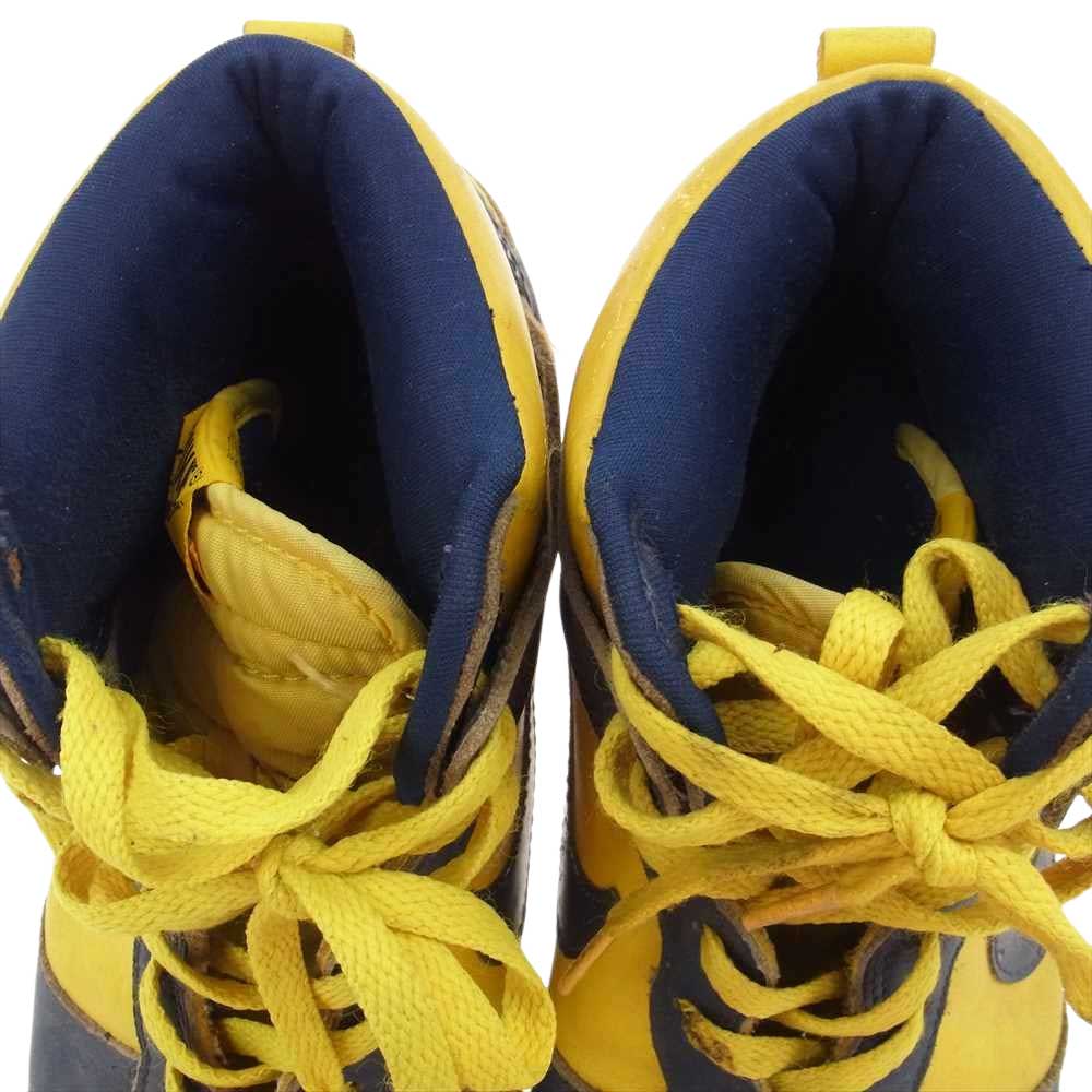 NIKE ナイキ 630335-471 【観賞用】DUNK HIGH LE ダンク ハイ リミテッドエディション ミシガン スニーカー イエロー系 27.5cm【中古】