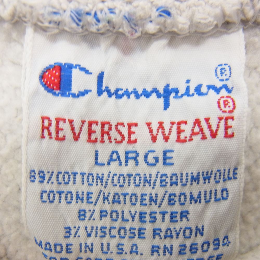 Champion チャンピオン ヴィンテージ 90s USA製 刺繍タグ リバースウィーブ スウェット グレー グレー系 L【中古】