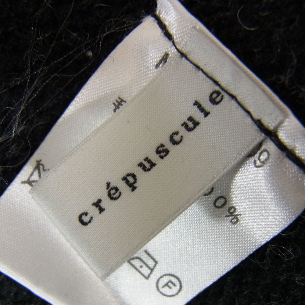 crepuscule クレプスキュール ニット ジップ カーディガン ブラック系 1【中古】