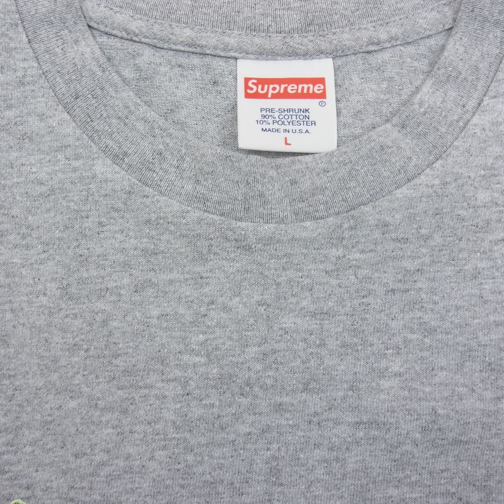 Supreme シュプリーム 21AW Shrek Tee シュレック ロゴ プリント 半袖 Tシャツ グレー系 L【中古】