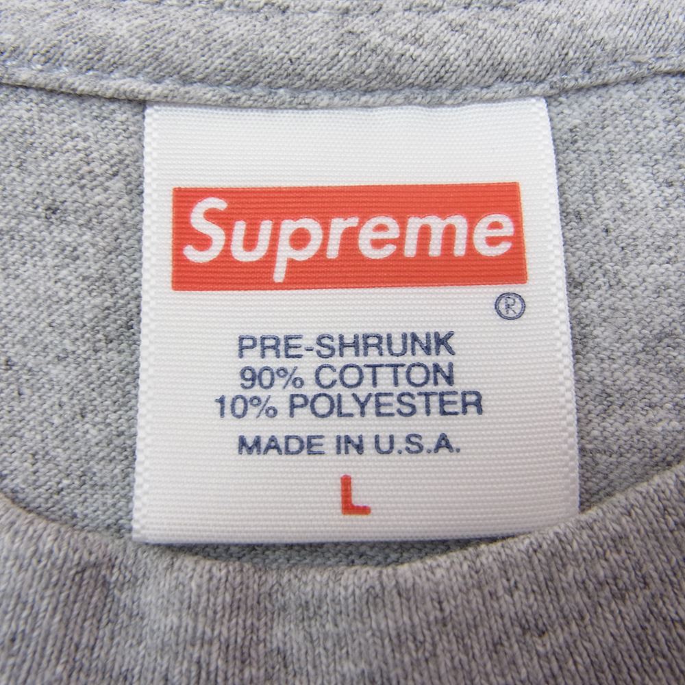 Supreme シュプリーム 21AW Shrek Tee シュレック ロゴ プリント 半袖 Tシャツ グレー系 L【中古】