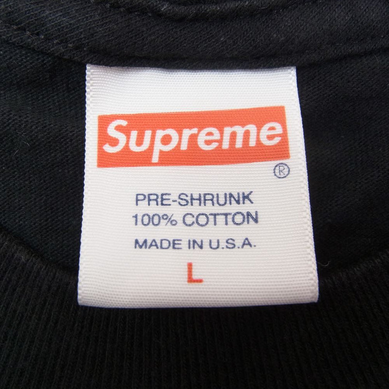 Supreme シュプリーム 21AW Est. 1994 Tee ESTABLISHED NEW YORK USA プリント 半袖 Tシャツ ブラック系 L【中古】