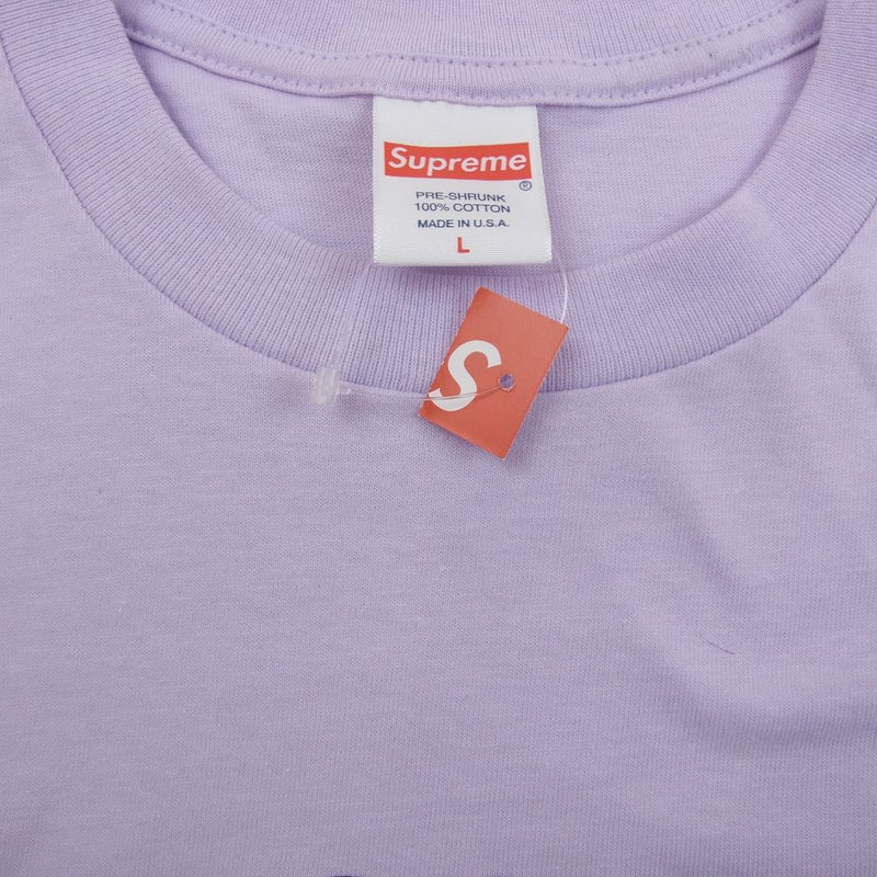 Supreme シュプリーム 20SS Shop Tee NEW YORK CITY 212 966 7799 ショップ 半袖 クラシックロゴ プリント Tシャツ パープル系 L【中古】