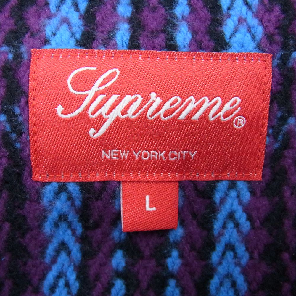 Supreme シュプリーム 22AW Heavy Flannel Shirt ヘビー フランネル チェック シャツ ブルー系 L【中古】