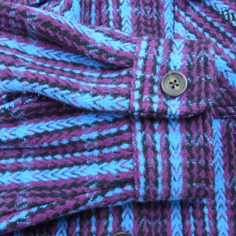 Supreme シュプリーム 22AW Heavy Flannel Shirt ヘビー フランネル チェック シャツ ブルー系 L【中古】