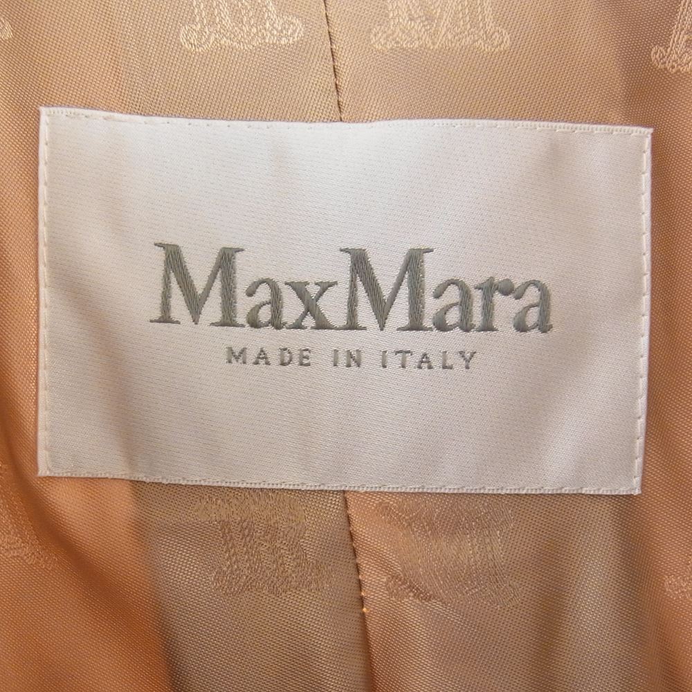MAX MARA マックスマーラ 2310110431 白タグ イタリア製 国内正規品 PRIMO TEDDY COAT プリモ テディベア コート キャメル＆シルク混ヴァージンウールフリース ベージュ系 38【新古品】【未使用】【中古】