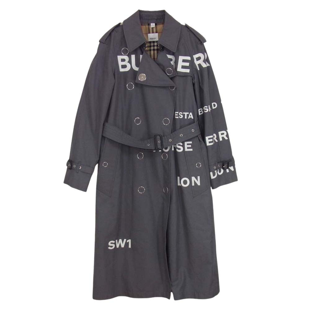BURBERRY LONDON バーバリー ロンドン 8029926 リカルドティッシ ホースフェリー ロゴ トレンチ コート グレー系 UK4【中古】