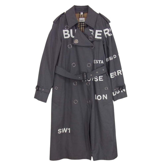 BURBERRY LONDON バーバリー ロンドン 8029926 リカルドティッシ ホースフェリー ロゴ トレンチ コート グレー系 UK4【中古】