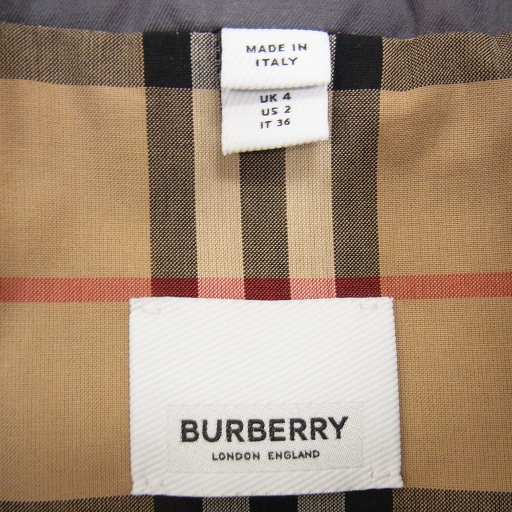 BURBERRY LONDON バーバリー ロンドン 8029926 リカルドティッシ ホースフェリー ロゴ トレンチ コート グレー系 UK4【中古】