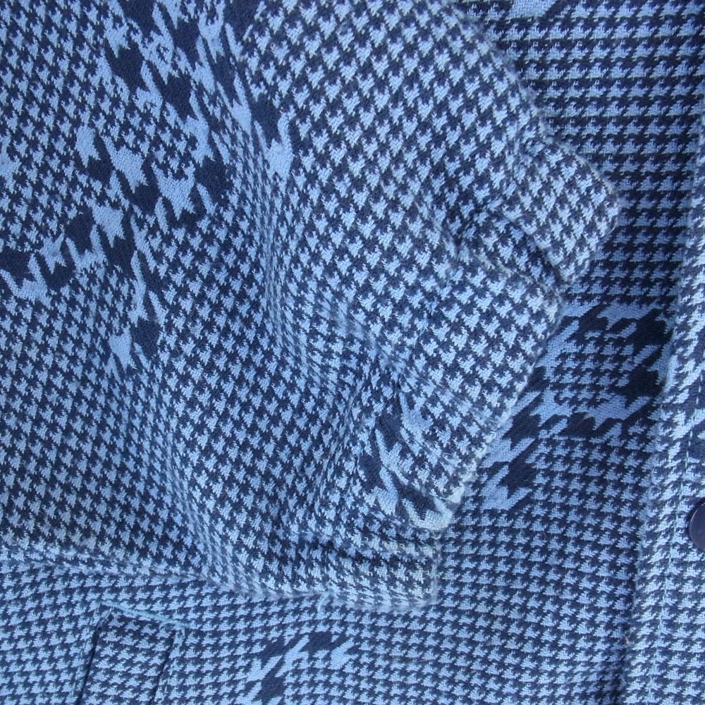 Supreme シュプリーム 20AW Houndstooth Logos Snap Front Jacket 千鳥柄 ジャケット ネイビー系 L【中古】