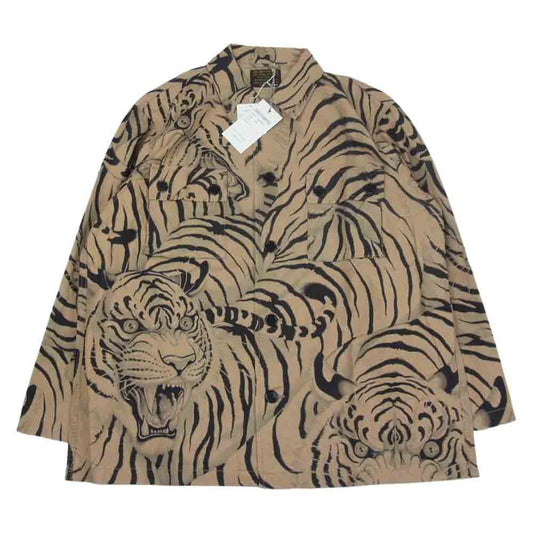 WACKO MARIA ワコマリア 22SS TIMLEHI-WM-ML30 TIM LEHI ARMY SHIRT TYPE-1 ティムリーハイ タイガー アーミーシャツ ベージュ系 S【新古品】【未使用】【中古】
