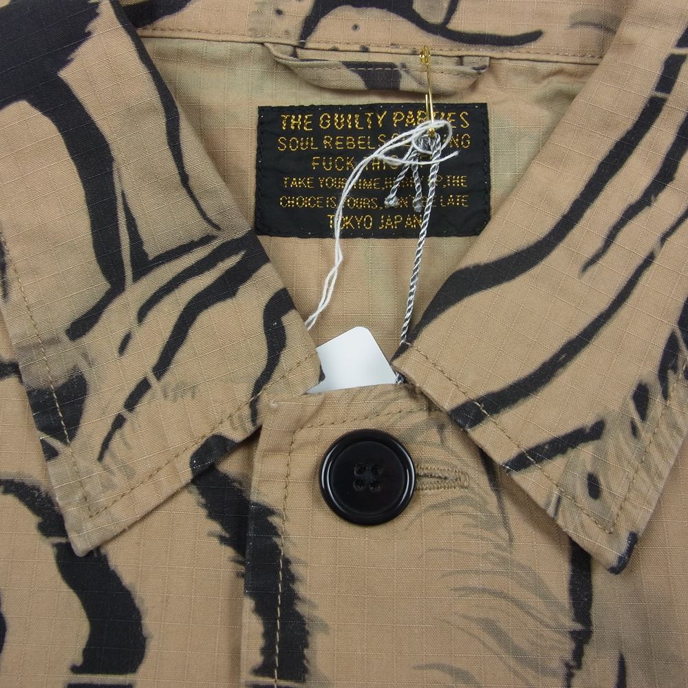 WACKO MARIA ワコマリア 22SS TIMLEHI-WM-ML30 TIM LEHI ARMY SHIRT TYPE-1 ティムリーハイ タイガー アーミーシャツ ベージュ系 S【新古品】【未使用】【中古】